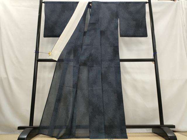 平和屋着物＊夏物　本場大島紬　夏大島　草葉文　正絹　逸品　AABK8910st