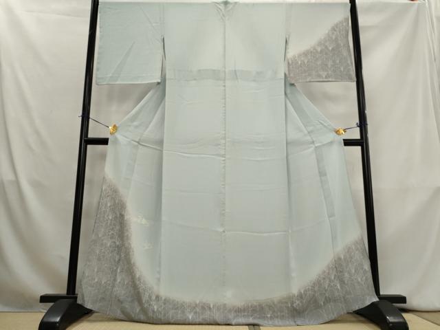 平和屋着物＊夏物　訪問着　霞文紗　すすき文　暈し染め　金彩　正絹　逸品　AABK8918st