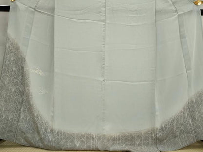 平和屋着物＊夏物　訪問着　霞文紗　すすき文　暈し染め　金彩　正絹　逸品　AABK8918st