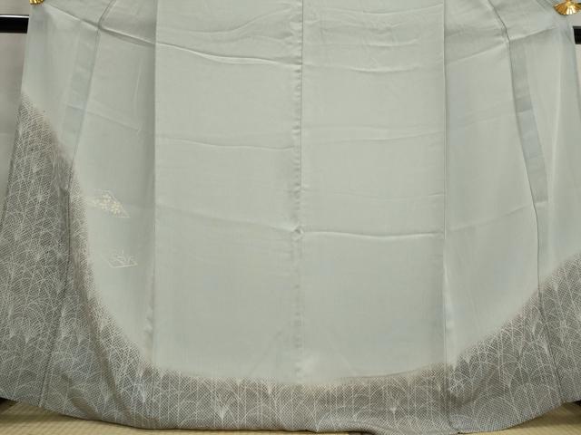 平和屋着物＊夏物　訪問着　霞文紗　すすき文　暈し染め　金彩　正絹　逸品　AABK8918st