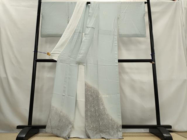 平和屋着物＊夏物　訪問着　霞文紗　すすき文　暈し染め　金彩　正絹　逸品　AABK8918st