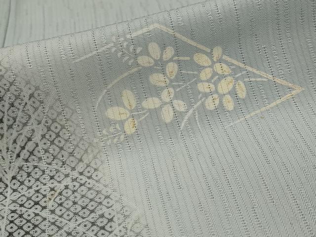 平和屋着物＊夏物　訪問着　霞文紗　すすき文　暈し染め　金彩　正絹　逸品　AABK8918st