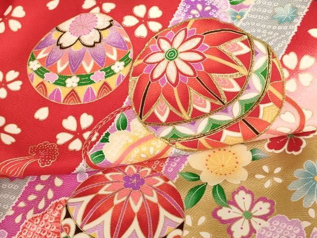 平和屋着物[]お宮参り　女の子　祝着　産着　初着　のしめ　刺繍　花手毬文　暈し染め　金糸　金彩　逸品　AABK8928ja