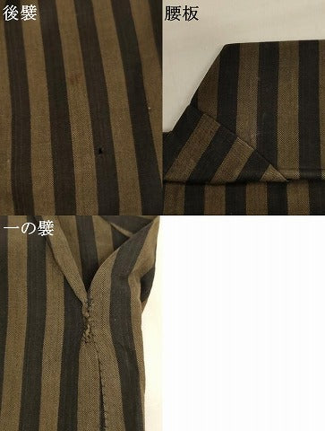 平和屋着物[]七五三　男の子　行灯袴　縞　綿　逸品　AABK8938ja