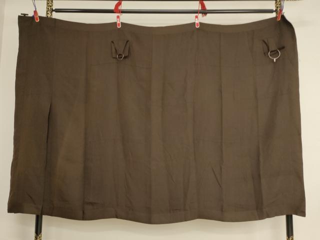 平和屋本店▼七条袈裟　黒茶色地　法衣　寺院　仏具　仏教　僧侶　神職　装束　AABK9003ja