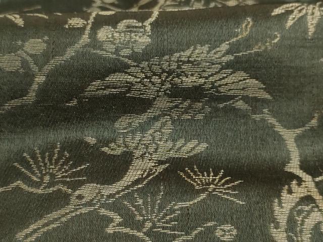 平和屋本店▼打敷　内敷　飛鶴花文　法衣　寺院　仏具　仏教　僧侶　神職　装束　AABK9016ja