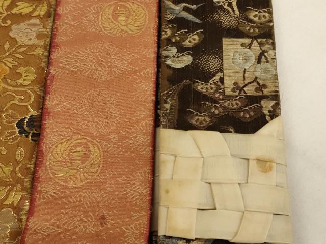 平和屋本店▼輪袈裟・畳袈裟6点セット　鳳凰　花唐草　抱き牡丹　金糸　法衣　寺院　仏具　仏教　僧侶　神職　装束　AABK9060ja