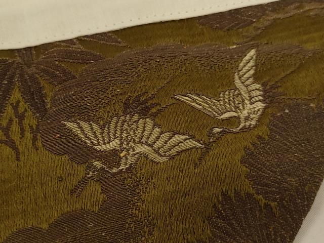 平和屋本店▼打敷　内敷　6点セット　三角　松　飛鶴花文　法衣　寺院　仏具　仏教　僧侶　神職　装束　AABK9089ja