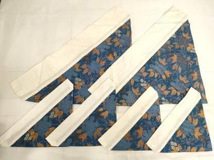 平和屋本店▼打敷　内敷　6点セット　三角　牡丹文　法衣　寺院　仏具　仏教　僧侶　神職　装束　AABK9090ja