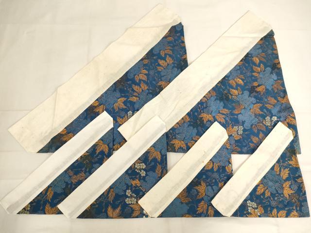平和屋本店▼打敷　内敷　6点セット　三角　牡丹文　法衣　寺院　仏具　仏教　僧侶　神職　装束　AABK9090ja