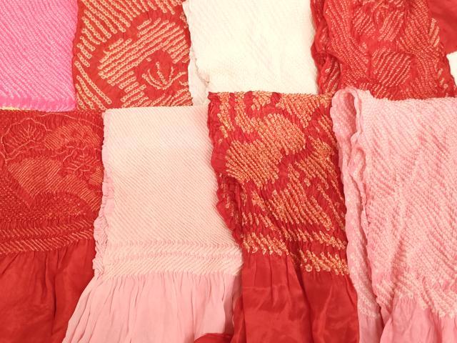 平和屋着物[]七五三　女の子　和装小物　帯揚げ25枚セット　総絞り　中抜き絞り　正絹　逸品　AABK9097ja