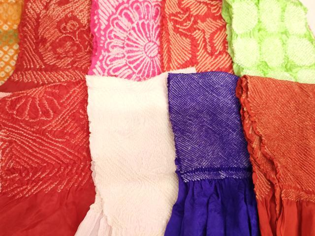平和屋着物[]七五三　女の子　和装小物　帯揚げ25枚セット　総絞り　中抜き絞り　正絹　逸品　AABK9098ja