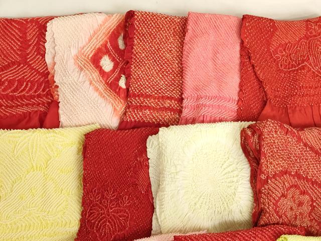 平和屋着物[]七五三　女の子　和装小物　帯揚げ25枚セット　総絞り　中抜き絞り　正絹　逸品　AABK9099ja
