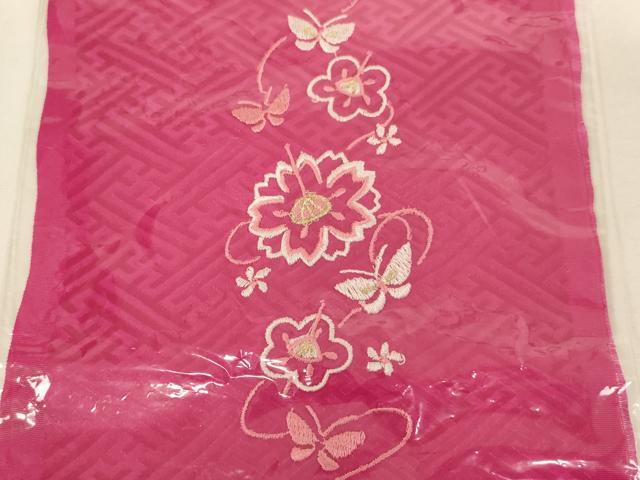 平和屋着物[]七五三　女の子　和装小物　半衿まとめて5点セット　刺繍　花蝶文　手毬　吉祥文　正絹　逸品　未使用　AABK9110ja