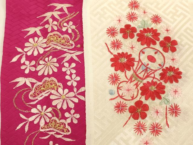 平和屋着物[]七五三　女の子　和装小物　半衿まとめて10点セット　刺繍　草花　玩具　暈し染め　正絹あり　逸品　AABK9111ja