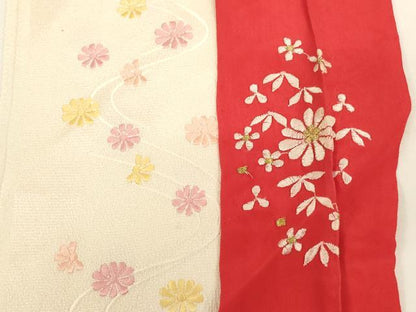 平和屋着物[]七五三　女の子　和装小物　半衿まとめて10点セット　刺繍　草花　玩具　暈し染め　正絹あり　逸品　AABK9111ja