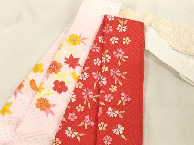 平和屋着物[]七五三　女の子　和装小物　半衿まとめて10点セット　刺繍　草花　玩具　暈し染め　正絹あり　逸品　AABK9111ja