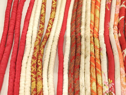 平和屋着物[]七五三　女の子　和装小物　帯締め20本セット　アンティーク　丸ぐけ　刺繍　金糸　逸品　未使用あり　AABK9112ja