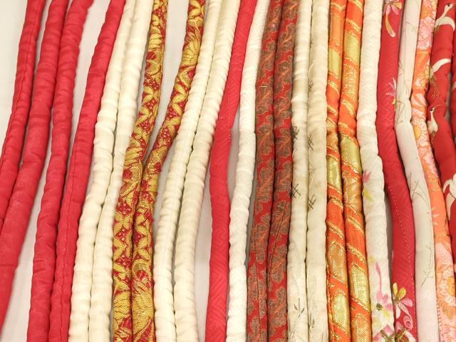 平和屋着物[]七五三　女の子　和装小物　帯締め20本セット　アンティーク　丸ぐけ　刺繍　金糸　逸品　未使用あり　AABK9112ja