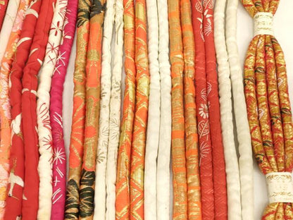 平和屋着物[]七五三　女の子　和装小物　帯締め20本セット　アンティーク　丸ぐけ　刺繍　金糸　逸品　未使用あり　AABK9112ja