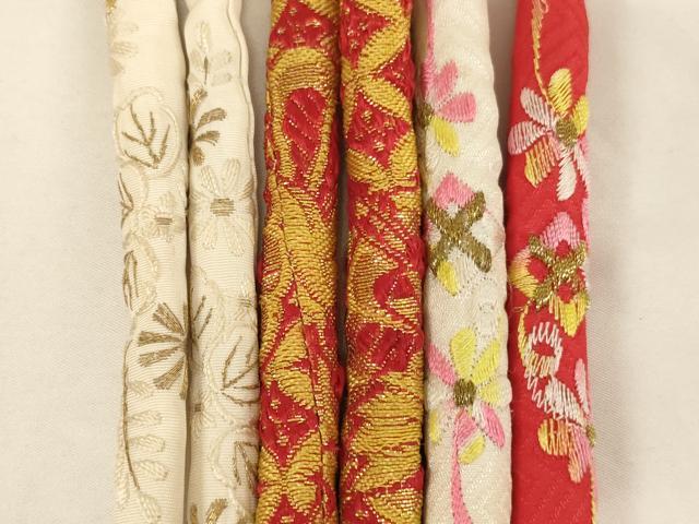 平和屋着物[]七五三　女の子　和装小物　帯締め20本セット　アンティーク　丸ぐけ　刺繍　金糸　逸品　未使用あり　AABK9112ja