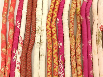 平和屋着物[]七五三　女の子　和装小物　帯締め20本セット　アンティーク　丸ぐけ　刺繍　金銀糸　逸品　AABK9113ja