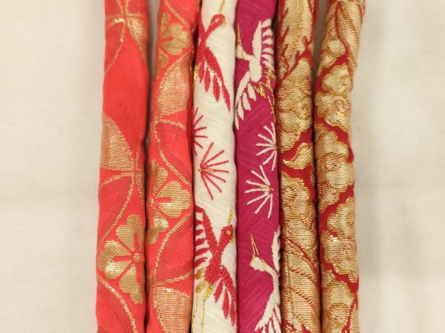 平和屋着物[]七五三　女の子　和装小物　帯締め20本セット　アンティーク　丸ぐけ　刺繍　金銀糸　逸品　AABK9113ja