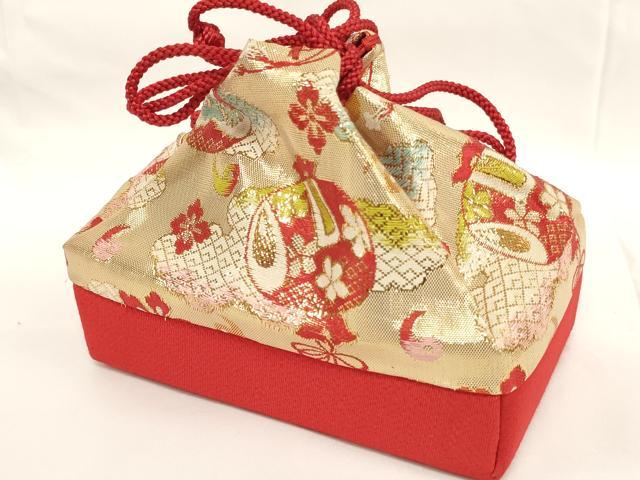 平和屋着物[]七五三　女の子　和装小物セット(草履・巾着バッグ・扇子・筥迫・ビラ簪)　逸品　AABK9120ja