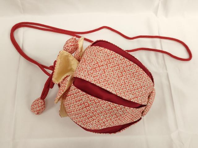 平和屋着物[]七五三　女の子　和装小物　巾着　絞り　藤龍　箱付き　逸品　AABK9141ja