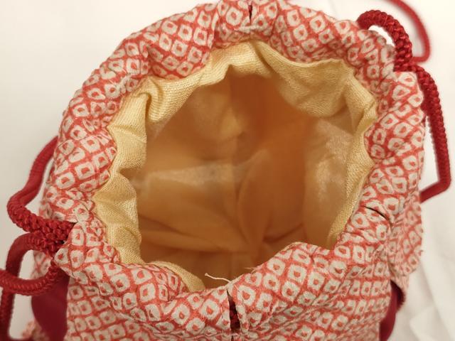 平和屋着物[]七五三　女の子　和装小物　巾着　絞り　藤龍　箱付き　逸品　AABK9141ja