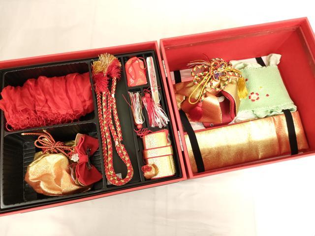 平和屋本店[]七五三　女の子　つけ帯・和装小物セット　金糸　箱付き　AABK9142ja