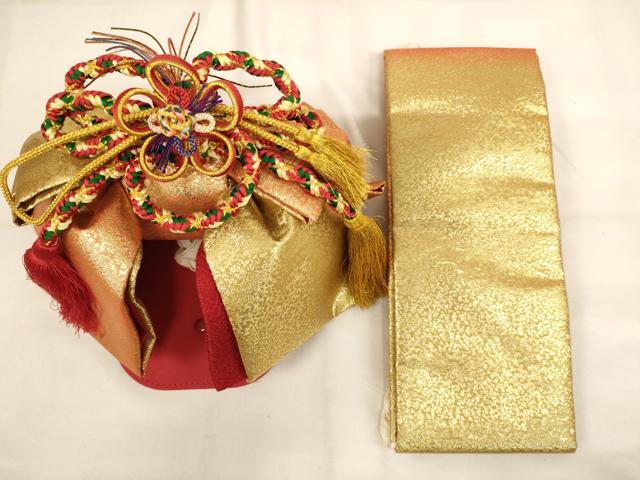 平和屋本店[]七五三　女の子　つけ帯・和装小物セット　金糸　箱付き　AABK9142ja