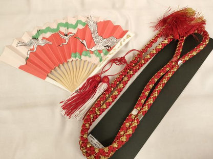 平和屋本店[]七五三　女の子　つけ帯・和装小物セット　金糸　箱付き　AABK9142ja