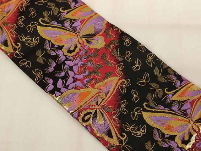 平和屋本店[]七五三　女の子　つけ帯　舞蝶文　黒地　金糸　箱付き　AABK9144ja