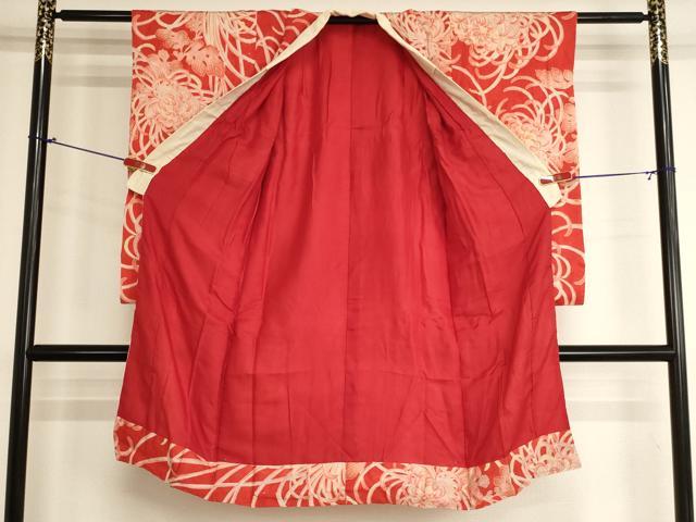 平和屋着物[]アンティーク　大正ロマン　子供　女の子　長襦袢　袷　乱菊　正絹　逸品　AABK9148ja