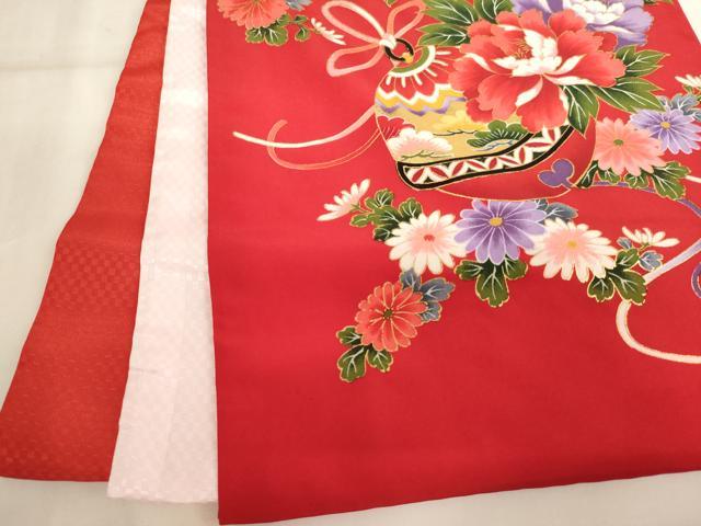 平和屋着物[]お宮参り　女の子　祝着　産着　初着　のしめ　花鼓文　暈し染め　金彩　逸品　AABK9154ja