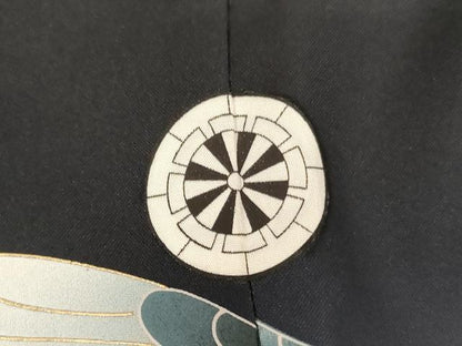 平和屋着物[]七五三　男の子　祝着・羽織セット　鷹　正倉院花文　暈し染め　金銀彩　洗える着物　AABK9159ja