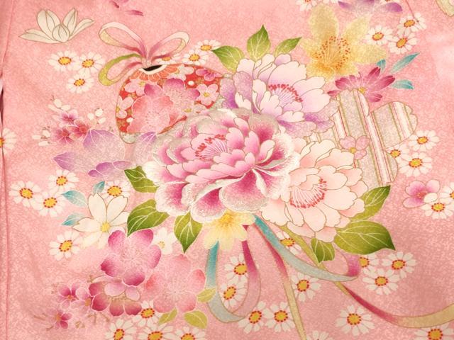 平和屋着物[]お宮参り　女の子　祝着　産着　初着　のしめ　刺繍　鈴花文　ラメ　暈し染め　金彩　逸品　AABK9160ja