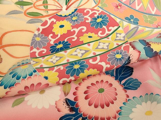 平和屋着物[]お宮参り　女の子　祝着　産着　初着　のしめ　友禅　鈴花文　暈し染め　逸品　AABK9161ja
