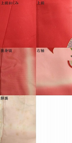 平和屋着物[]お宮参り　女の子　祝着　産着　初着　のしめ　束ね熨斗花蝶文　暈し染め　金銀彩　正絹　逸品　AABK9162ja