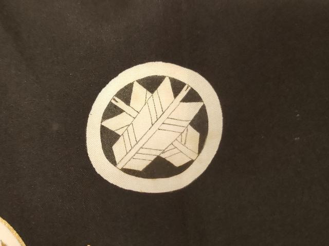 平和屋着物[]お宮参り　男の子　祝着　産着　初着　のしめ　駒刺繍　鷹　武具文　暈し染め　金彩　逸品　AABK9163ja