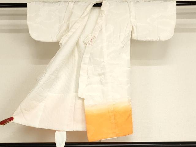 平和屋着物[]七五三　女の子　３歳　祝着　一つ身　袖無し羽織セット　駒刺繍　飛鶴片輪車文　暈し染め　AABK9177ja