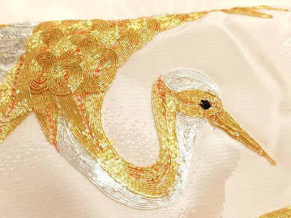 平和屋着物[]七五三　女の子　３歳　祝着　一つ身　袖無し羽織セット　駒刺繍　飛鶴片輪車文　暈し染め　AABK9177ja