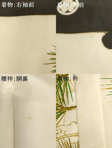 平和屋着物[]お宮参り　男の子　祝着　産着　初着　のしめ　刺繍　鷹　風景松文　金糸　金彩　逸品　AABK9189ja
