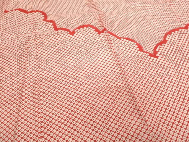 平和屋着物[]子供　女の子　長襦袢　無双仕立て　雲取り鹿の子文　洗える着物　AABK9192ja