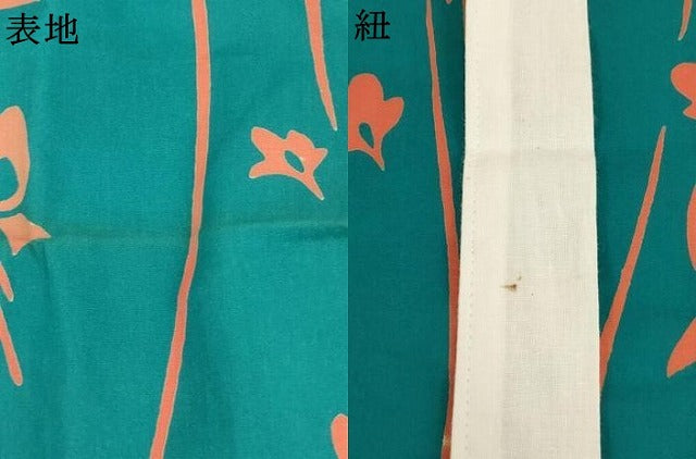 平和屋着物＊夏物　浴衣　子供　女の子　注染　飾花文　綿　逸品　未使用　AABK9200ja