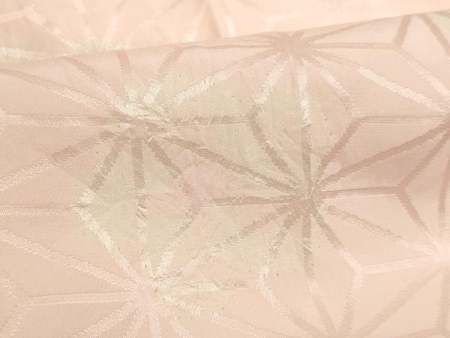 平和屋着物[]子供　女の子　長襦袢　袷　絞り　麻の葉地紋　薄桜色　半衿刺繍　正絹　逸品　AABK9207ja
