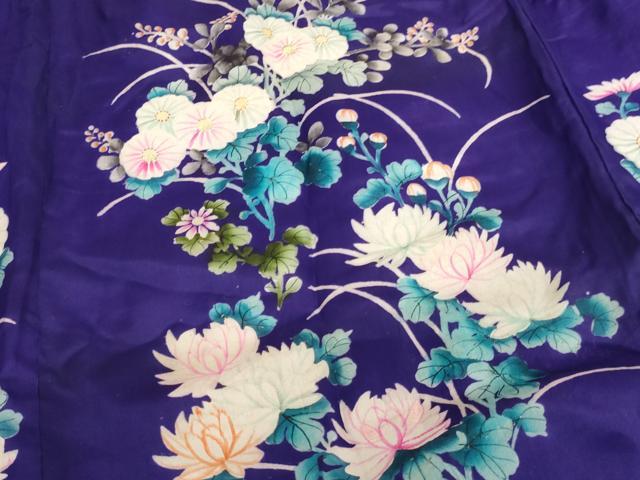 平和屋着物[]アンティーク　大正ロマン　お宮参り　女の子　祝着　産着　初着　のしめ　刺繍　草花文　正絹　逸品　AABK9221ja