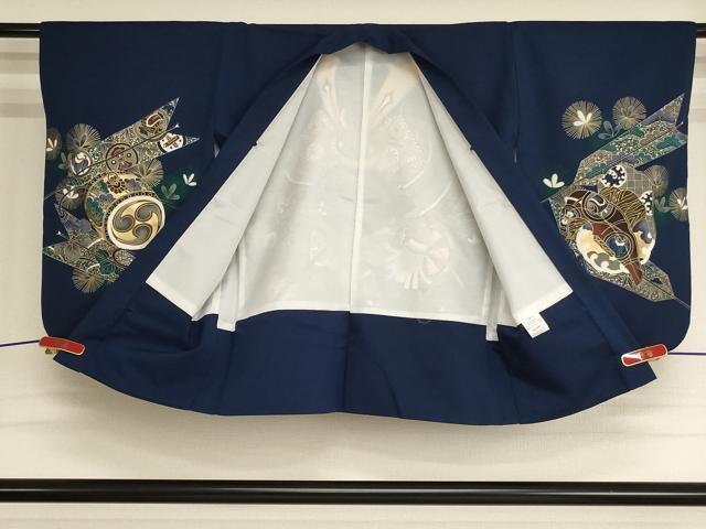 平和屋着物[]七五三　男の子　羽織　武具　松　金彩　AABK9230ja