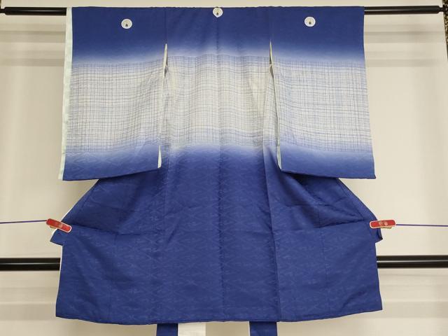 平和屋着物[]お宮参り　男の子　祝着　産着　初着　のしめ　格子　暈し染め　逸品　AABK9231ja